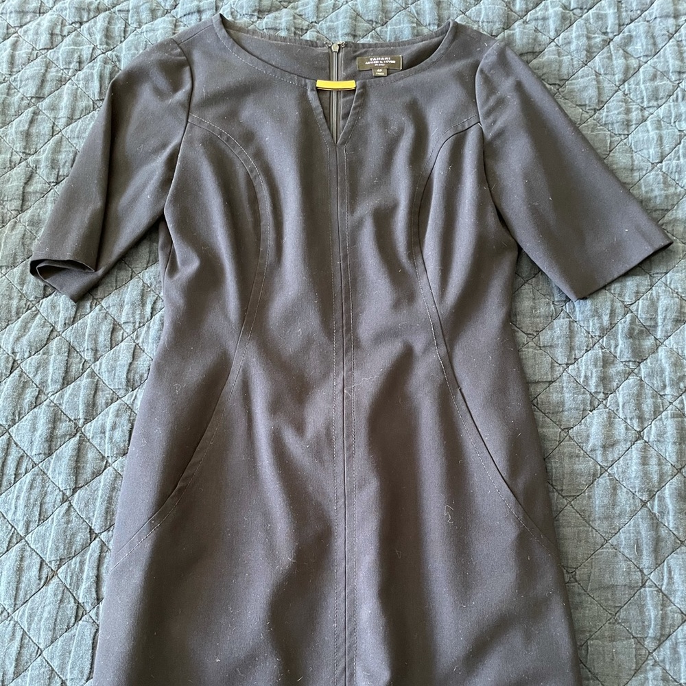 Tahari Navy Dress